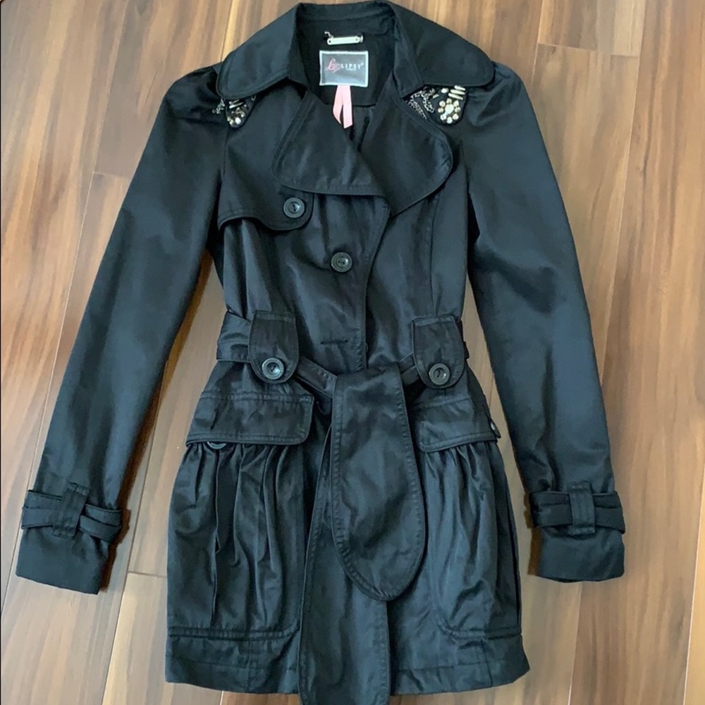 Lipsy London Satin black coat